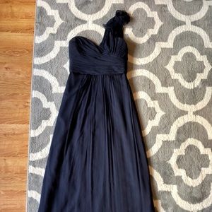Amsale Navy Bridesmaids Dress